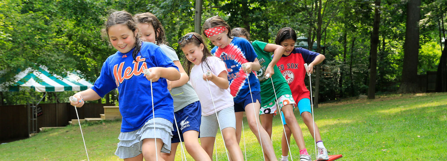 Campers trooping along together